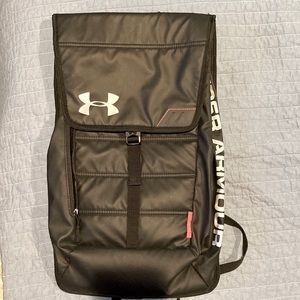 Under Armour Black Backpack (soft material with side zip on exterior)